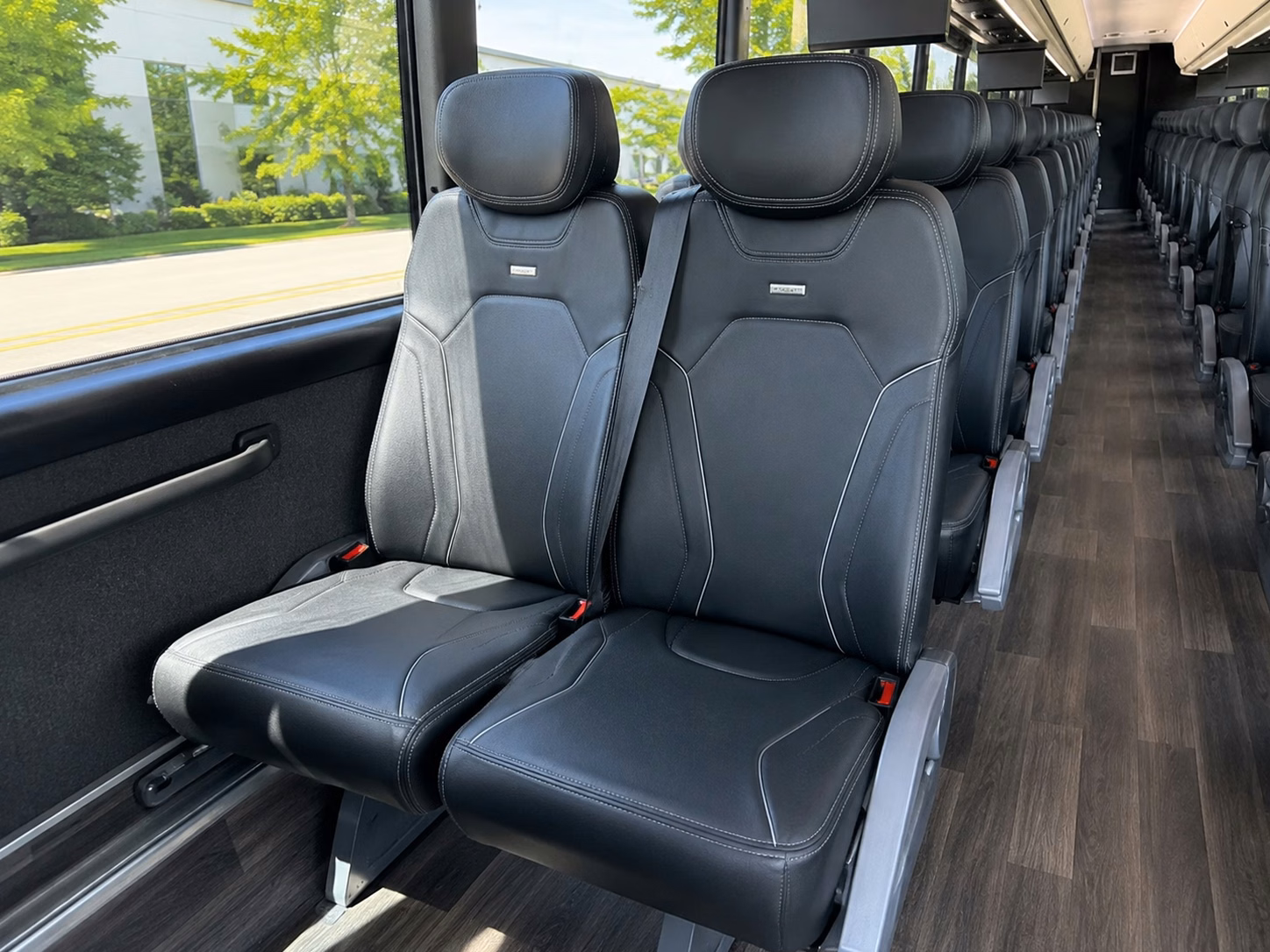 56 passenger charter bus interior
