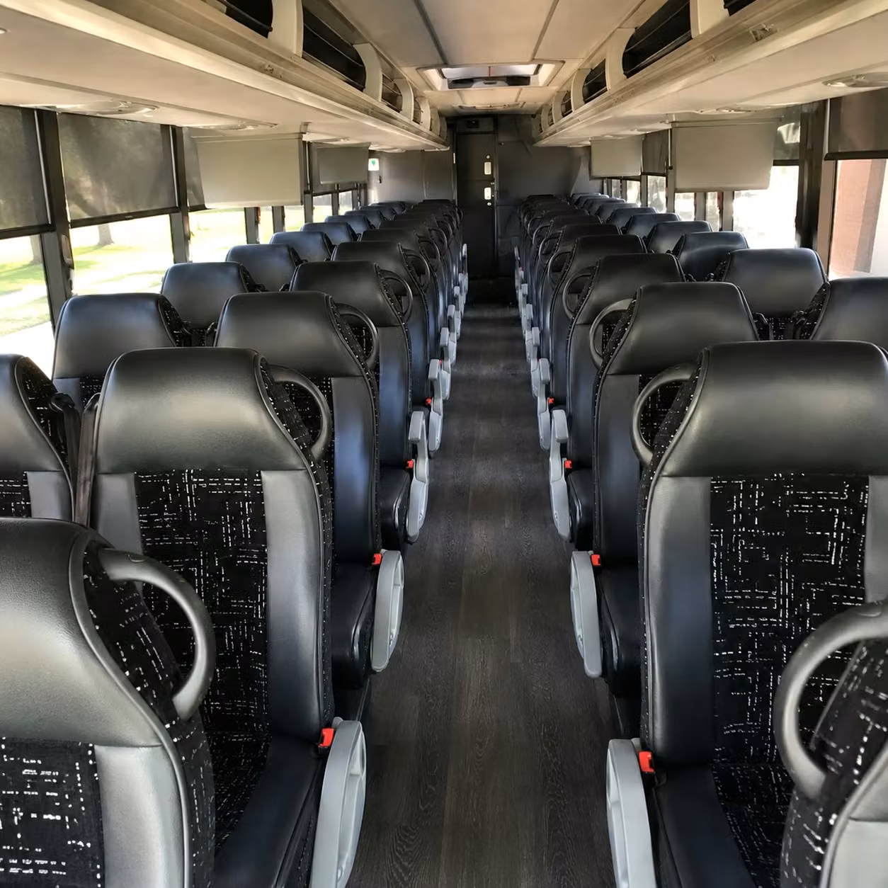 south gate charter bus rental interior